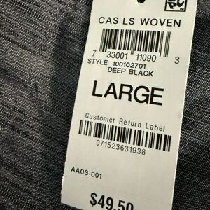 INC International Concepts Charcoal Woven Shirt